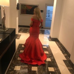 Jovani red mermaid gown!